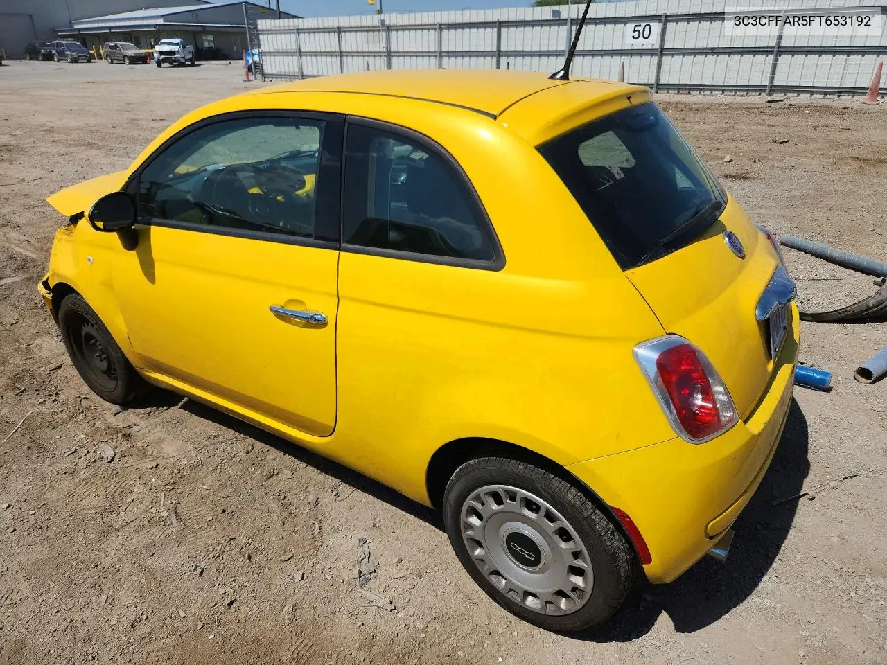 2015 Fiat 500 Pop VIN: 3C3CFFAR5FT653192 Lot: 58246776