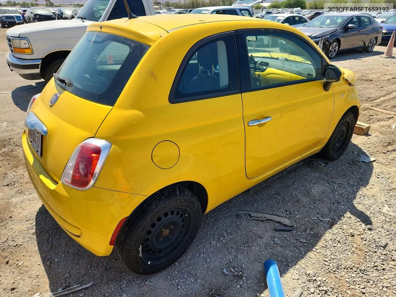 2015 Fiat 500 Pop VIN: 3C3CFFAR5FT653192 Lot: 58246776