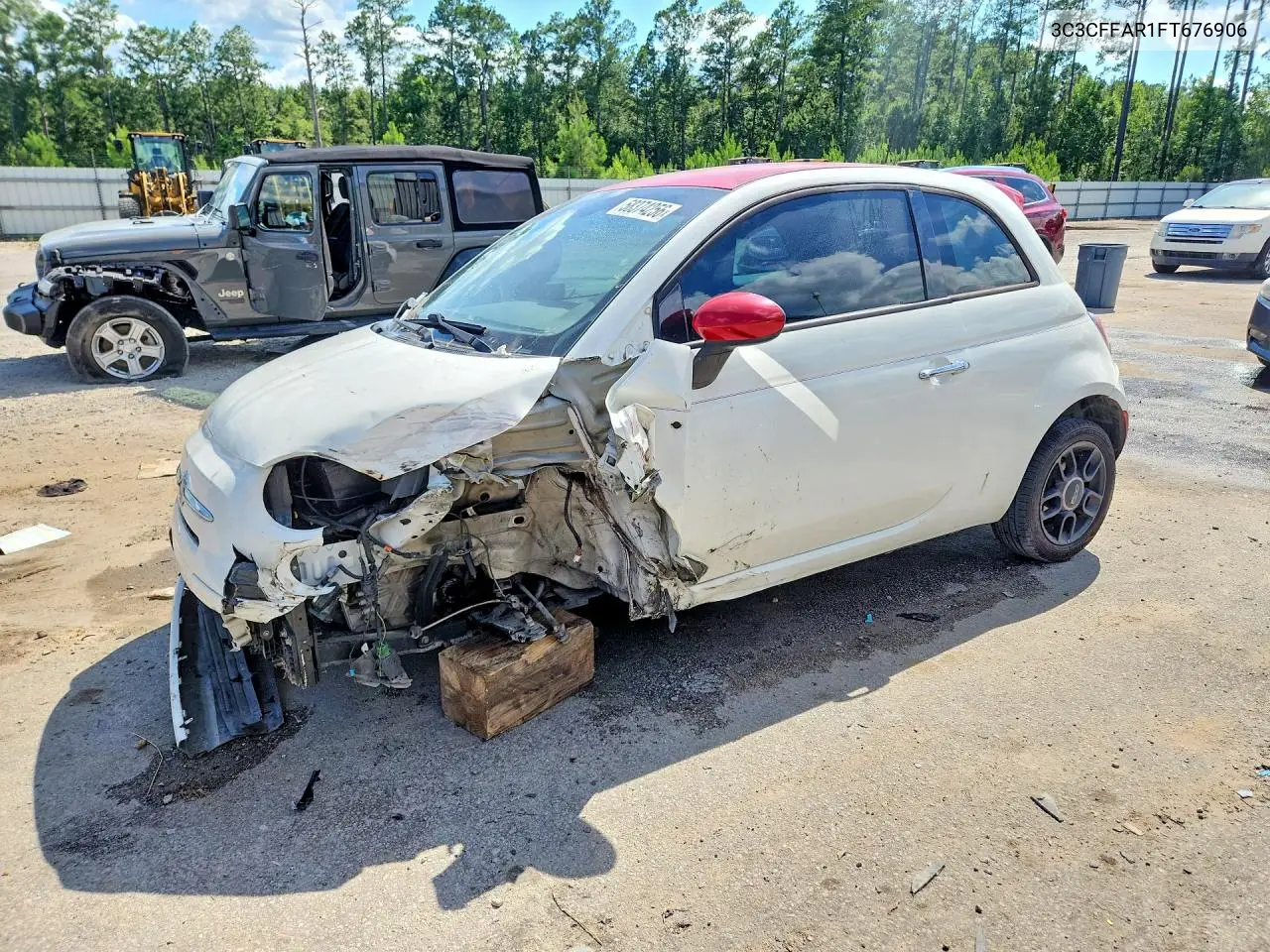 2015 Fiat 500 Pop VIN: 3C3CFFAR1FT676906 Lot: 58374256
