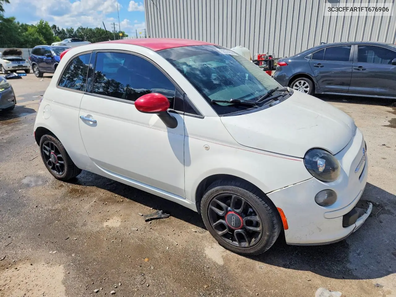 2015 Fiat 500 Pop VIN: 3C3CFFAR1FT676906 Lot: 58374256