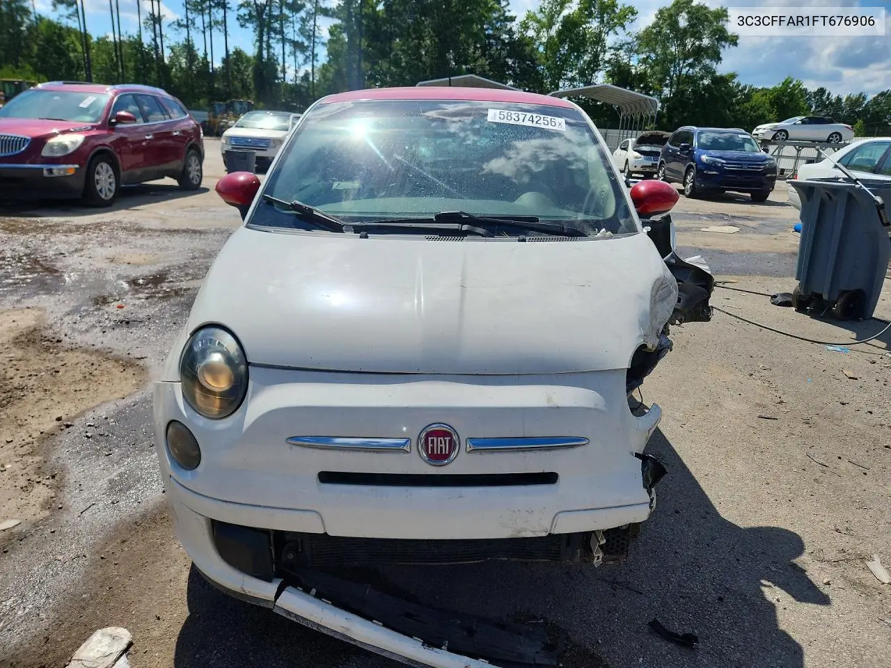 2015 Fiat 500 Pop VIN: 3C3CFFAR1FT676906 Lot: 58374256