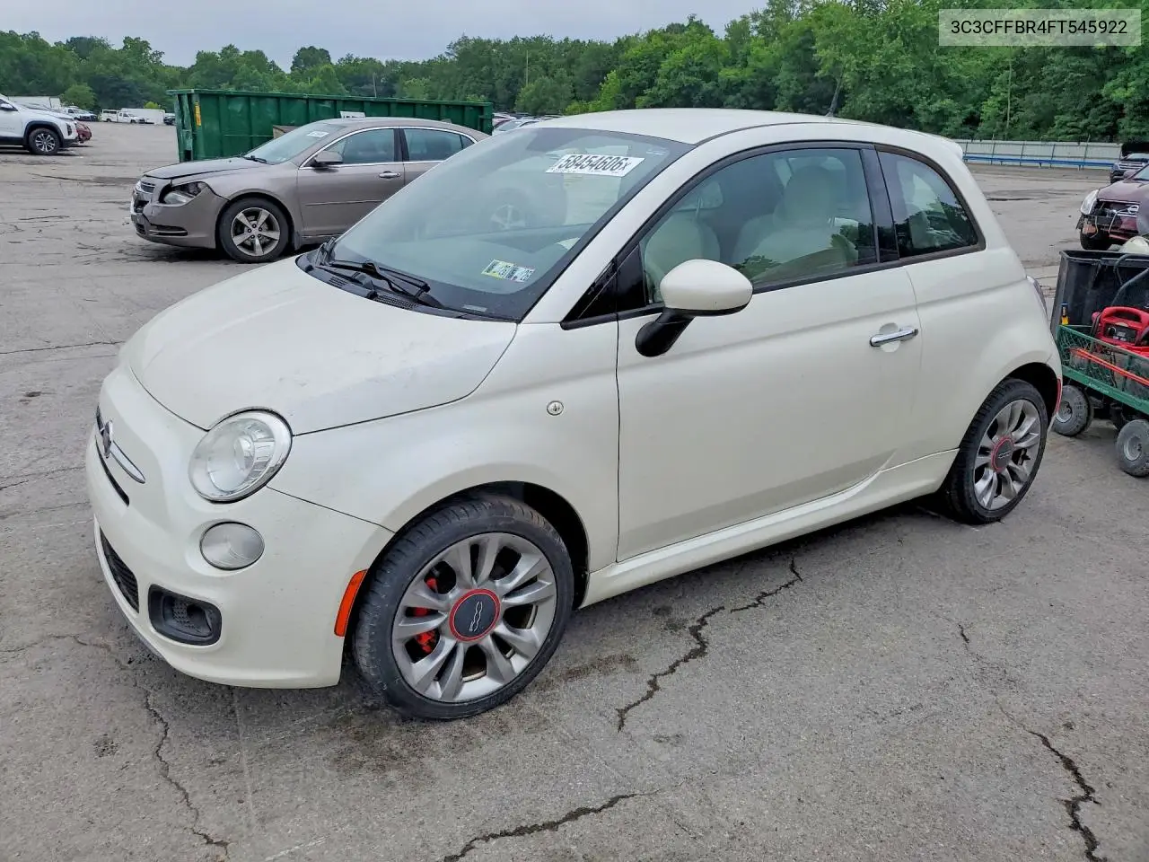 2015 Fiat 500 Sport VIN: 3C3CFFBR4FT545922 Lot: 58454606