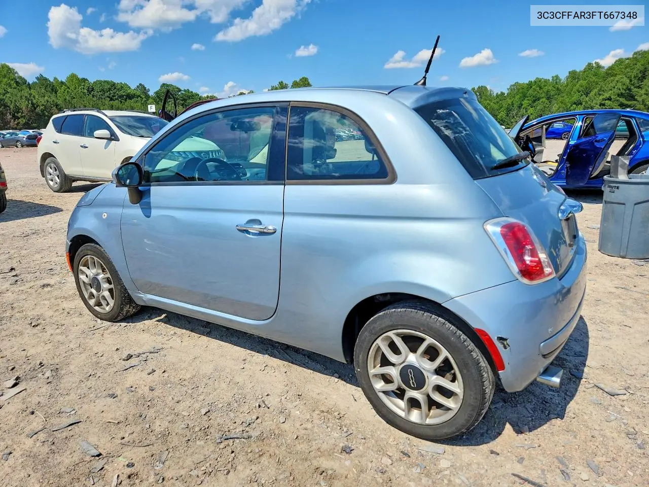 2015 Fiat 500 Pop VIN: 3C3CFFAR3FT667348 Lot: 58764396