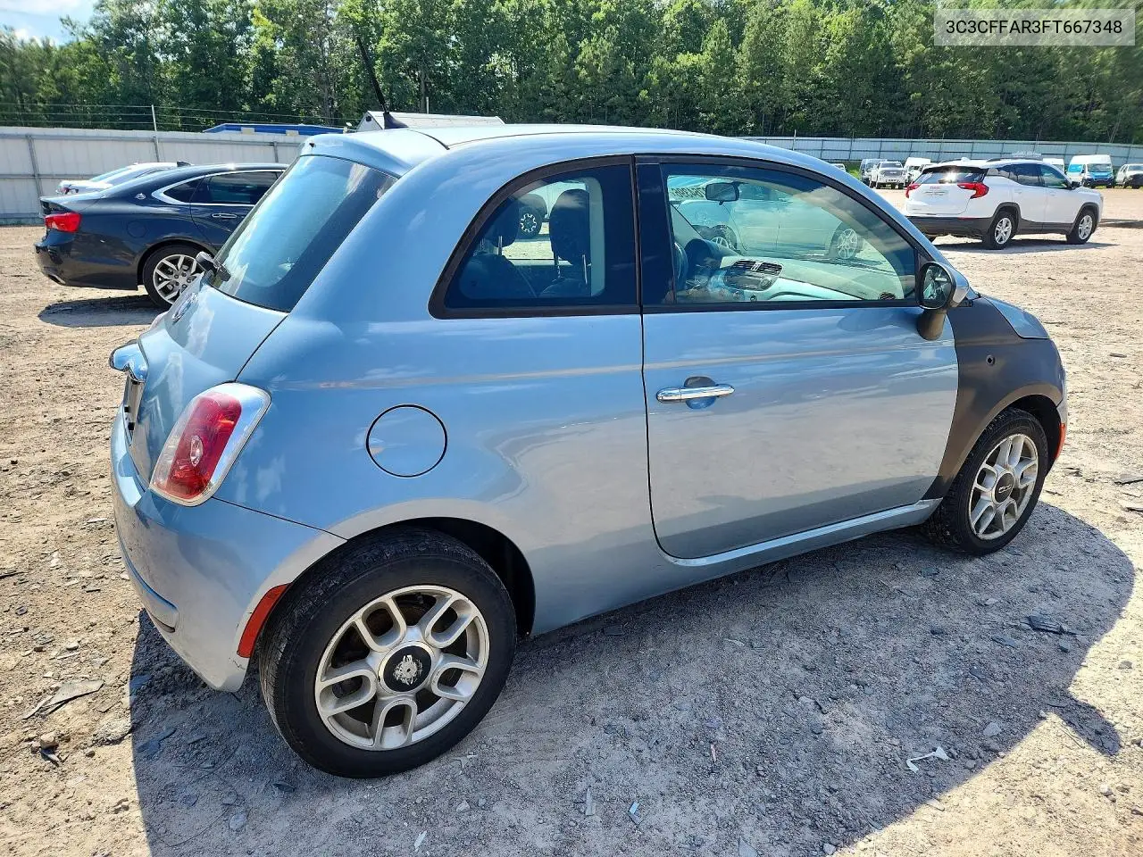 2015 Fiat 500 Pop VIN: 3C3CFFAR3FT667348 Lot: 58764396