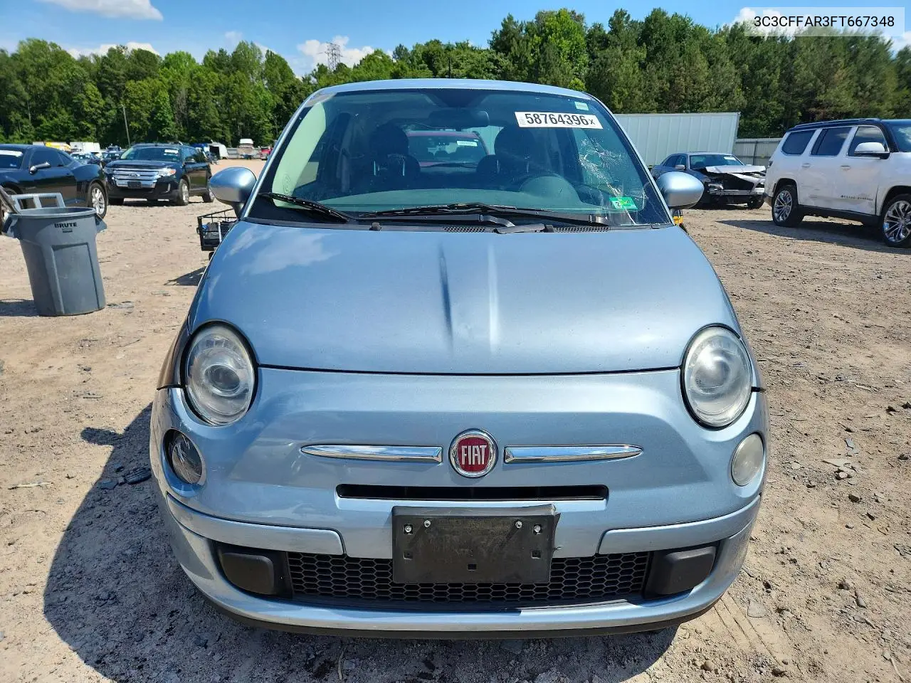2015 Fiat 500 Pop VIN: 3C3CFFAR3FT667348 Lot: 58764396