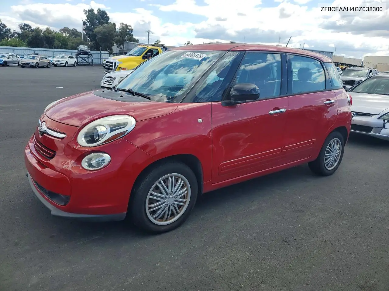 2016 Fiat 500L Pop VIN: ZFBCFAAH4GZ038300 Lot: 54895316