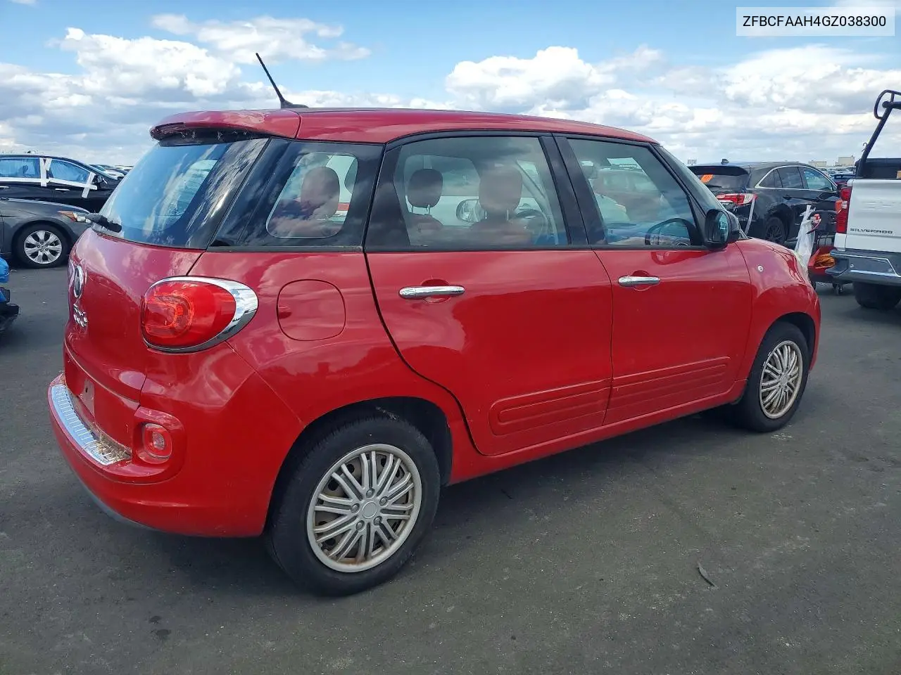 2016 Fiat 500L Pop VIN: ZFBCFAAH4GZ038300 Lot: 54895316