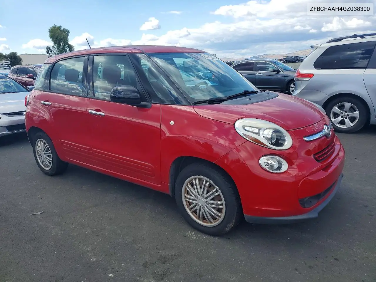 2016 Fiat 500L Pop VIN: ZFBCFAAH4GZ038300 Lot: 54895316