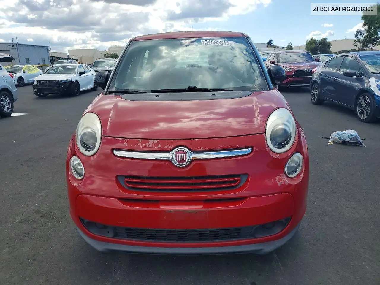 2016 Fiat 500L Pop VIN: ZFBCFAAH4GZ038300 Lot: 54895316