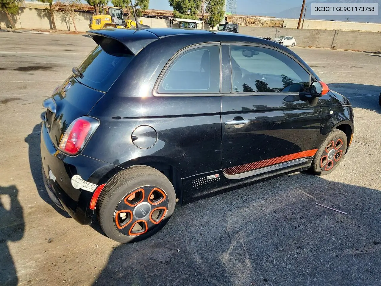 2016 Fiat 500 Electric VIN: 3C3CFFGE9GT173758 Lot: 57860766