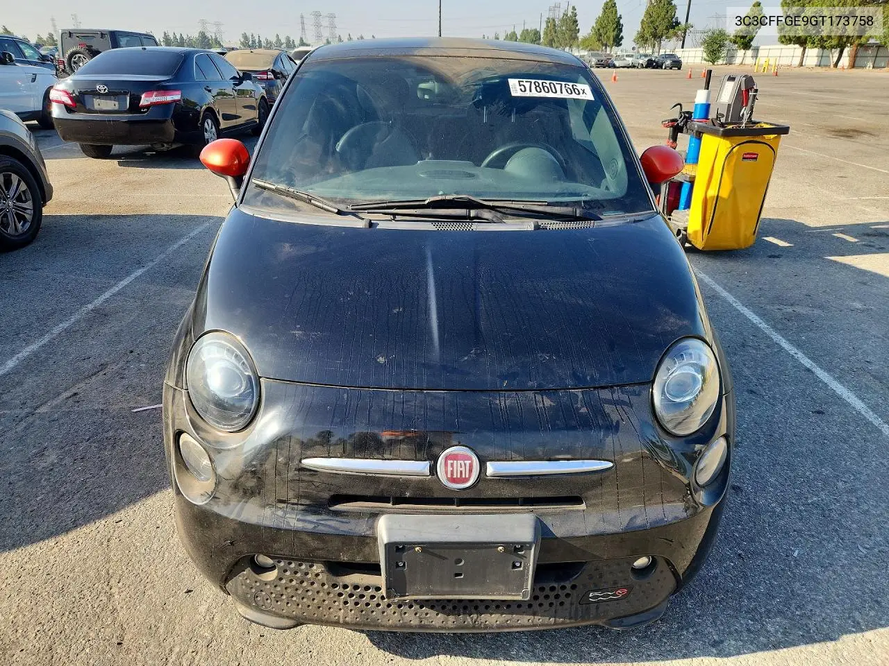2016 Fiat 500 Electric VIN: 3C3CFFGE9GT173758 Lot: 57860766