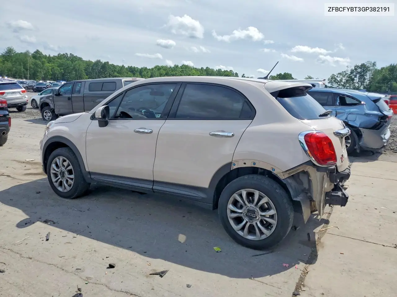 2016 Fiat 500X Easy VIN: ZFBCFYBT3GP382191 Lot: 58880786