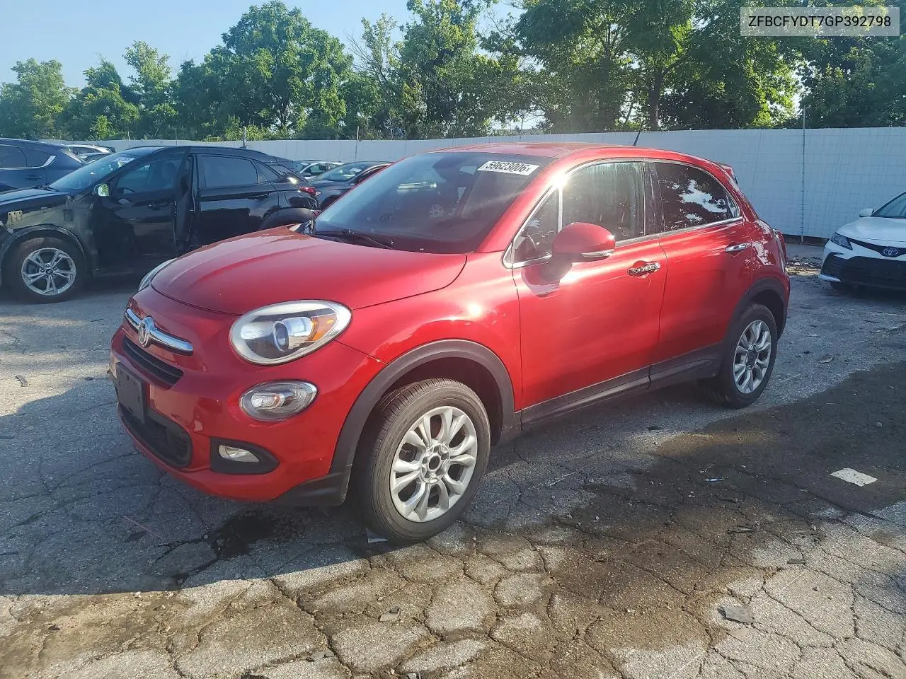 2016 Fiat 500X VIN: ZFBCFYDT7GP392798 Lot: 59623006