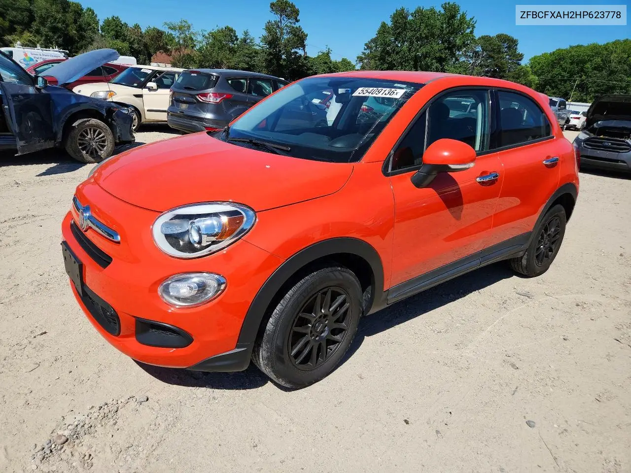 2017 Fiat 500X Pop VIN: ZFBCFXAH2HP623778 Lot: 55409136