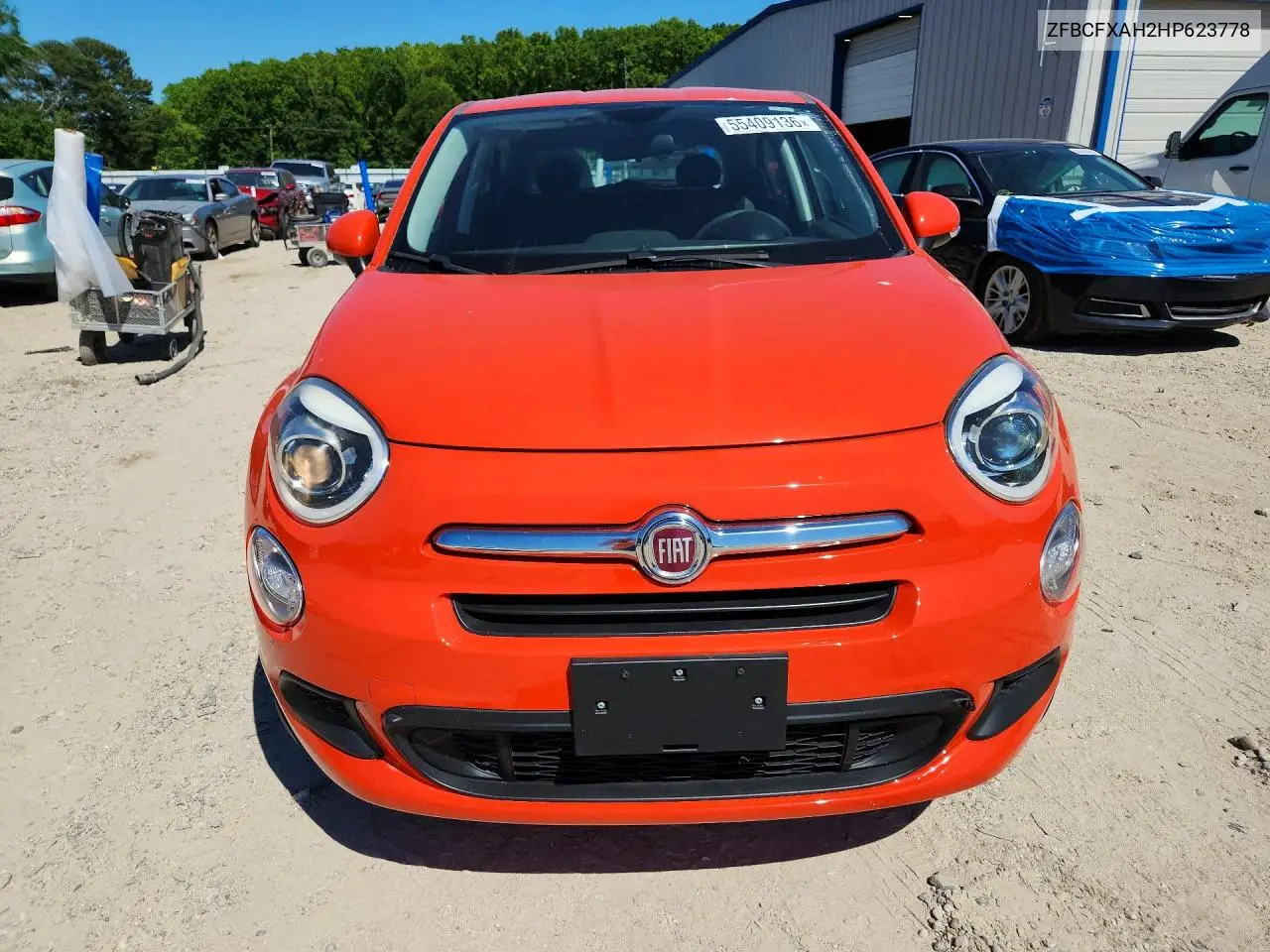 2017 Fiat 500X Pop VIN: ZFBCFXAH2HP623778 Lot: 55409136