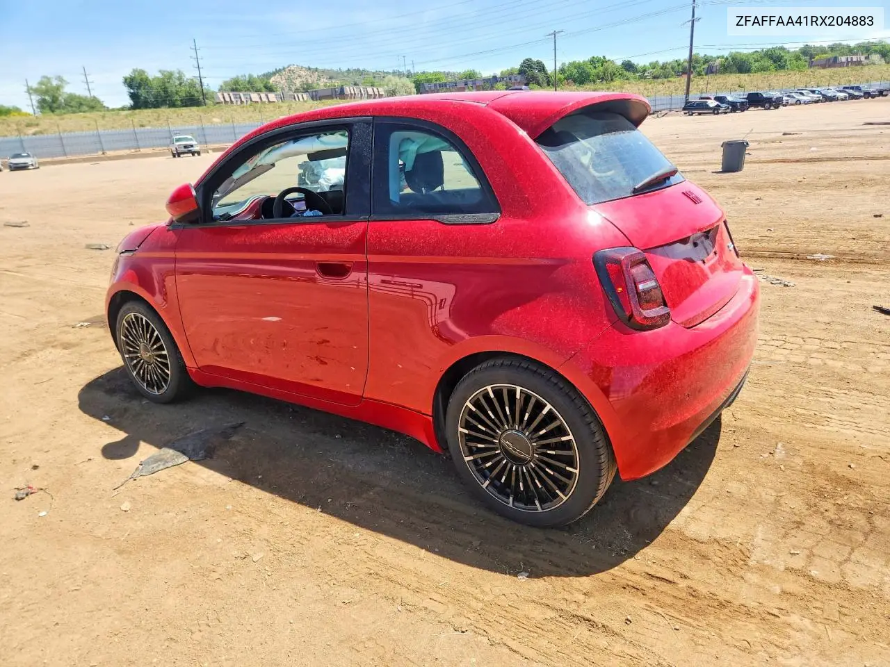 2024 Fiat 500 E Red VIN: ZFAFFAA41RX204883 Lot: 57267376