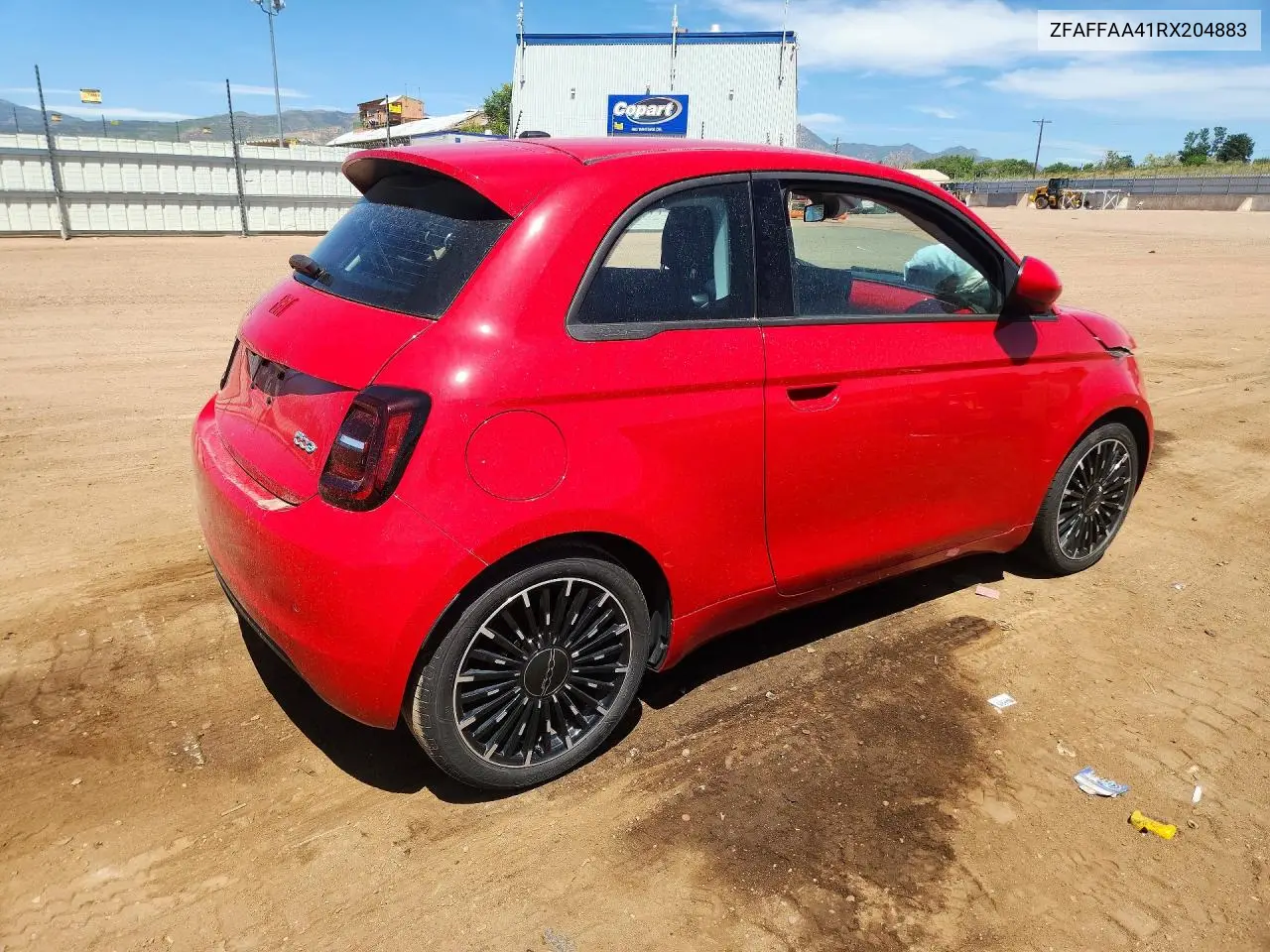 2024 Fiat 500 E Red VIN: ZFAFFAA41RX204883 Lot: 57267376