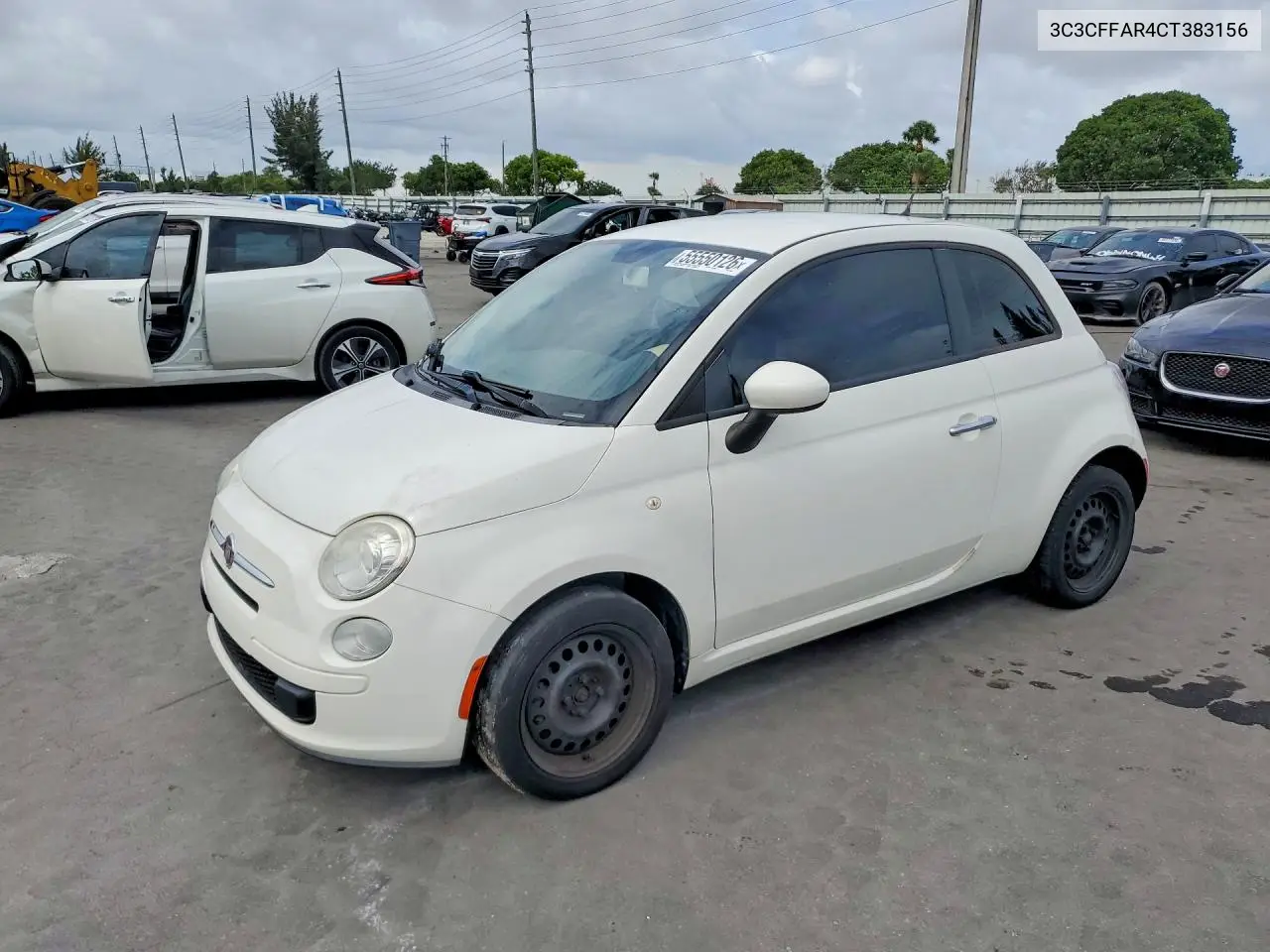 2012 Fiat 500 Pop VIN: 3C3CFFAR4CT383156 Lot: 55550126