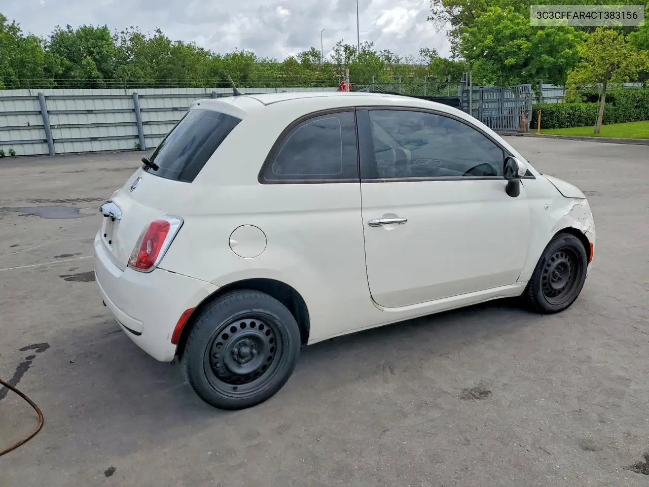 2012 Fiat 500 Pop VIN: 3C3CFFAR4CT383156 Lot: 55550126
