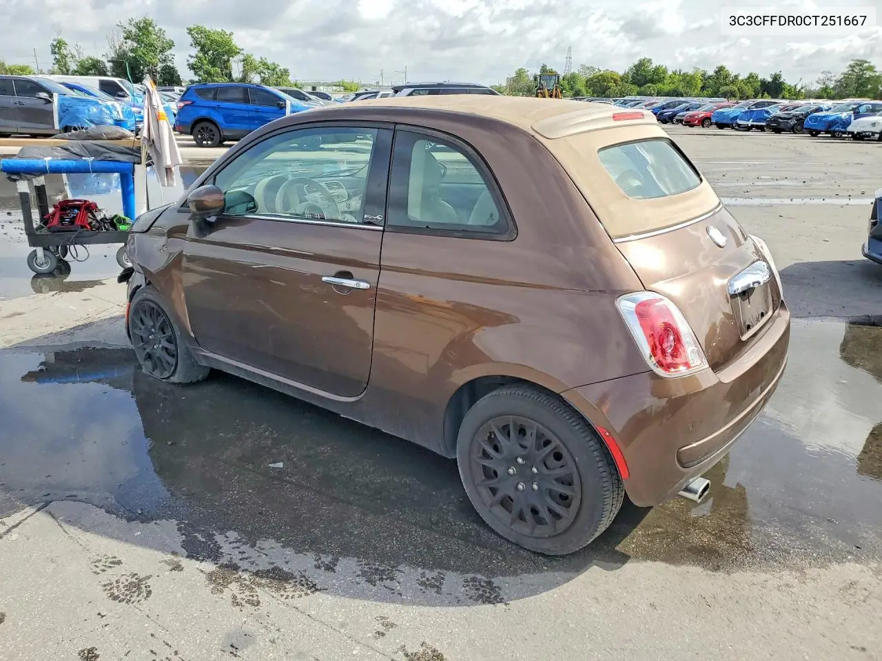 2012 Fiat 500 Pop VIN: 3C3CFFDR0CT251667 Lot: 55590086