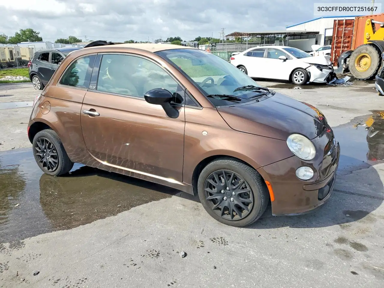 2012 Fiat 500 Pop VIN: 3C3CFFDR0CT251667 Lot: 55590086