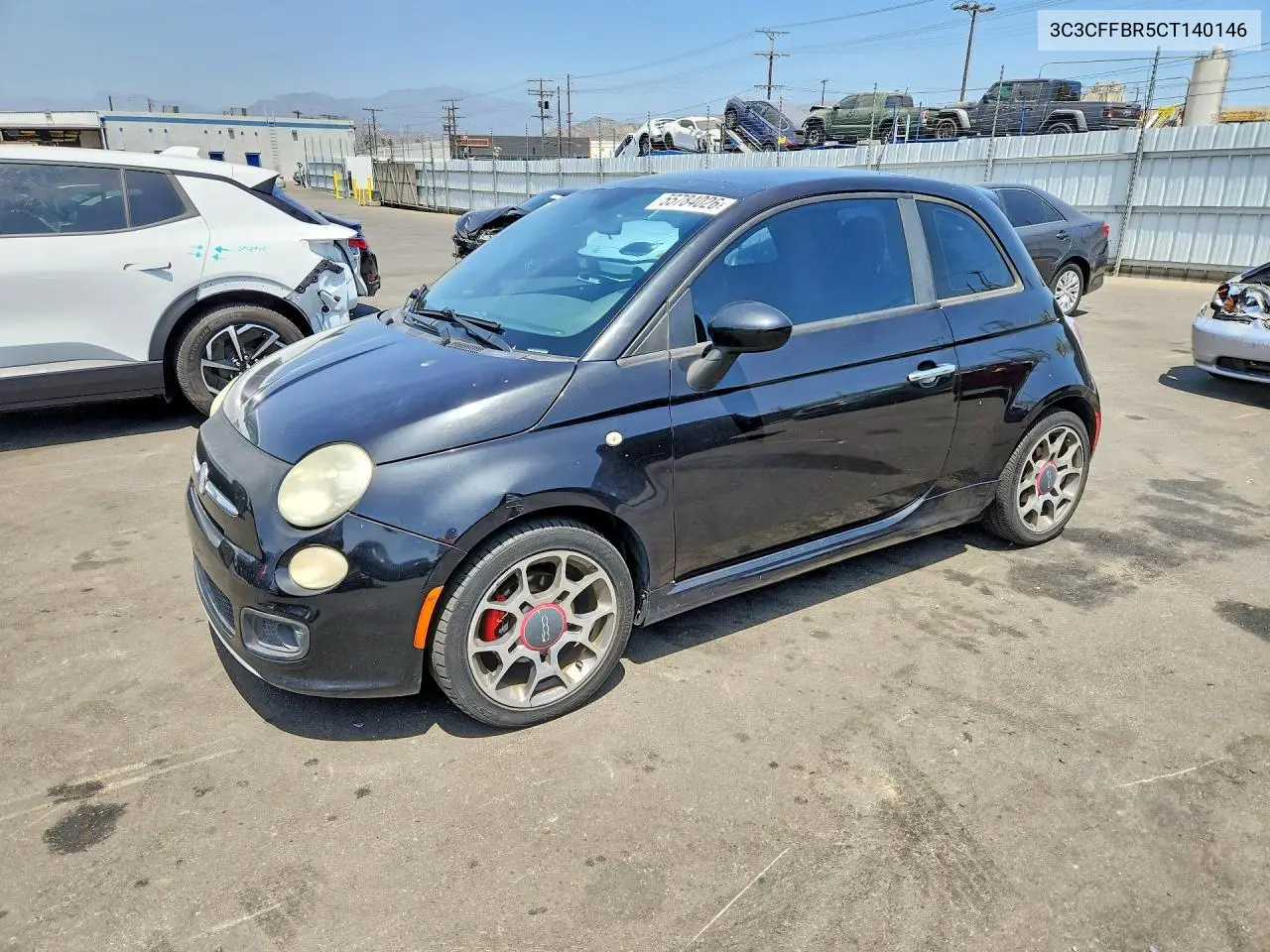 2012 Fiat 500 Sport VIN: 3C3CFFBR5CT140146 Lot: 55784026