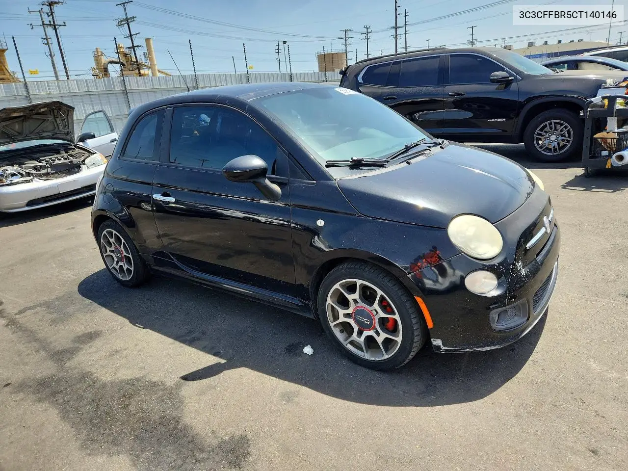 2012 Fiat 500 Sport VIN: 3C3CFFBR5CT140146 Lot: 55784026