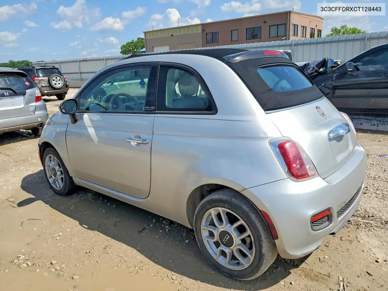 2012 Fiat 500 Pop VIN: 3C3CFFDRXCT128443 Lot: 56008526