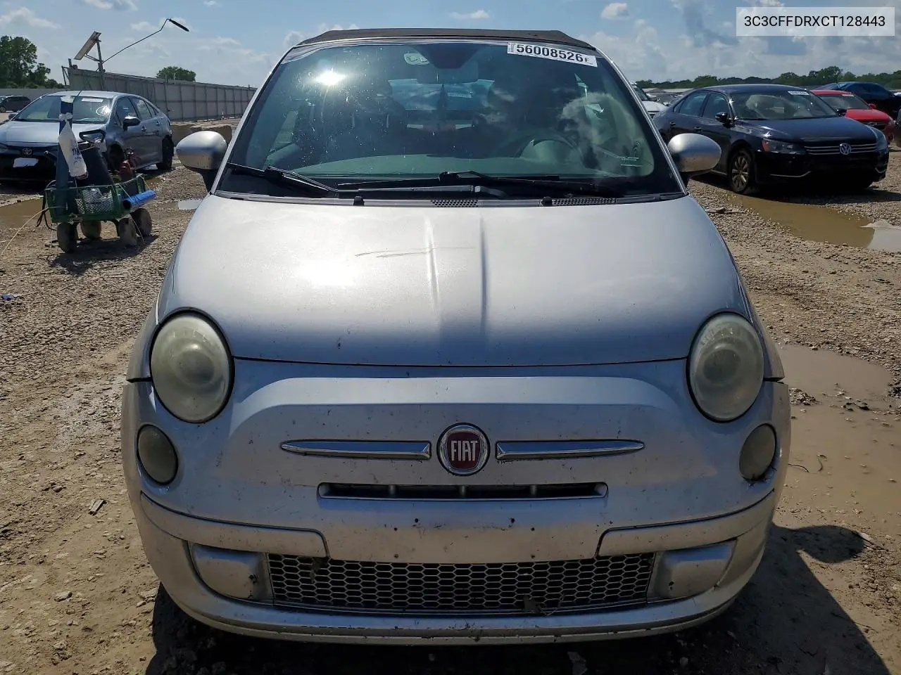2012 Fiat 500 Pop VIN: 3C3CFFDRXCT128443 Lot: 56008526