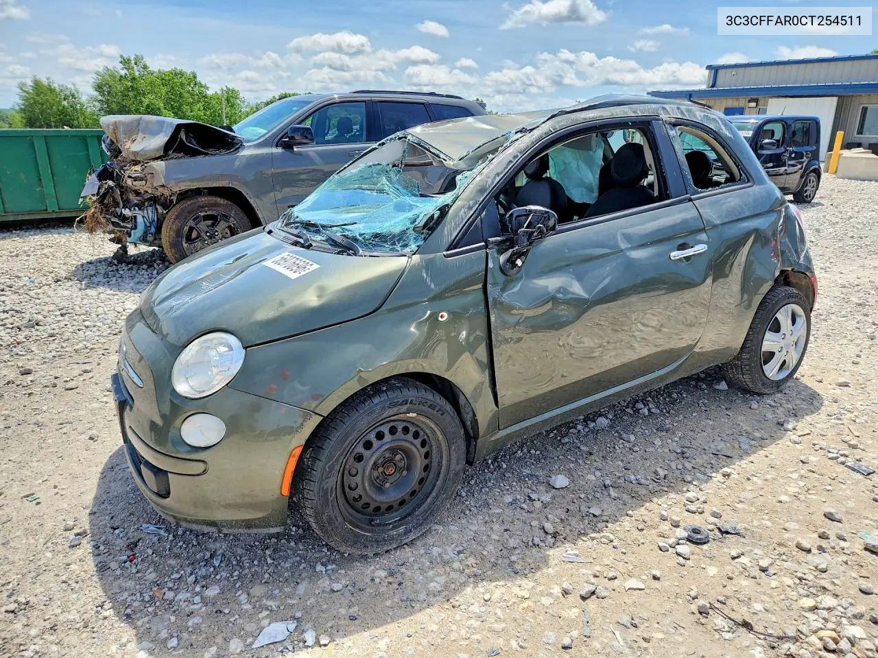 2012 Fiat 500 Pop VIN: 3C3CFFAR0CT254511 Lot: 56976696