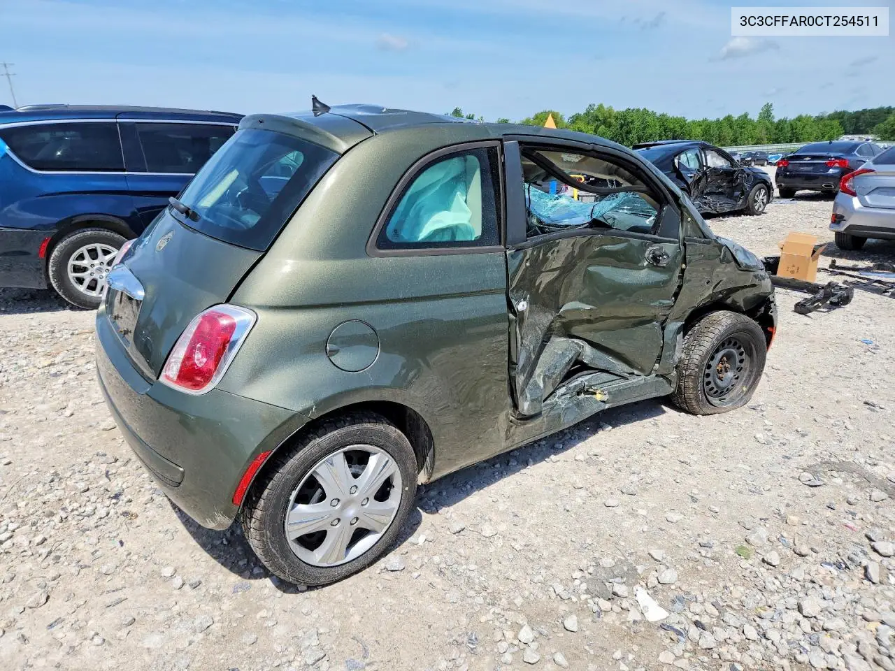 2012 Fiat 500 Pop VIN: 3C3CFFAR0CT254511 Lot: 56976696