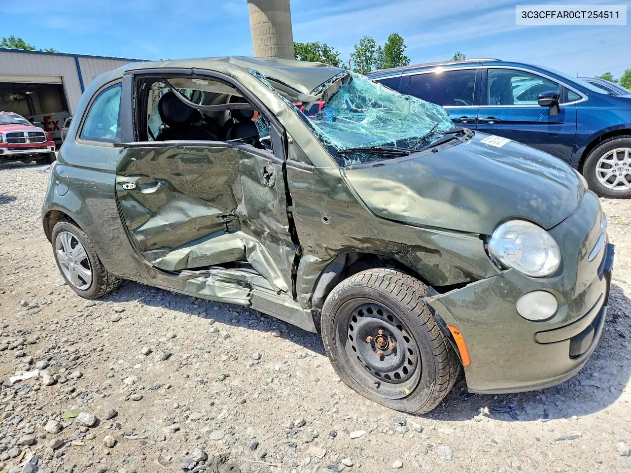 2012 Fiat 500 Pop VIN: 3C3CFFAR0CT254511 Lot: 56976696