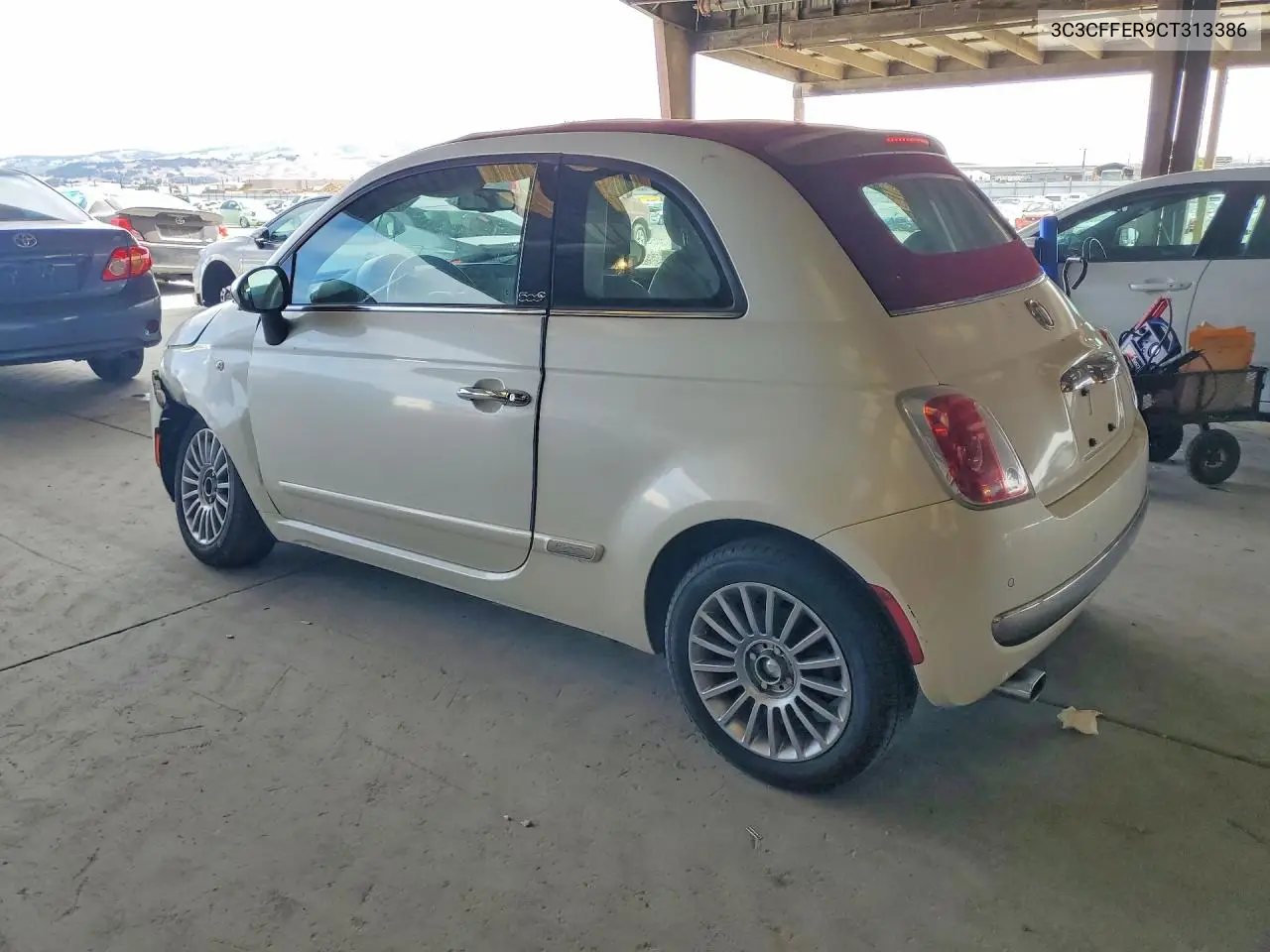 2012 Fiat 500 VIN: 3C3CFFER9CT313386 Lot: 57195566