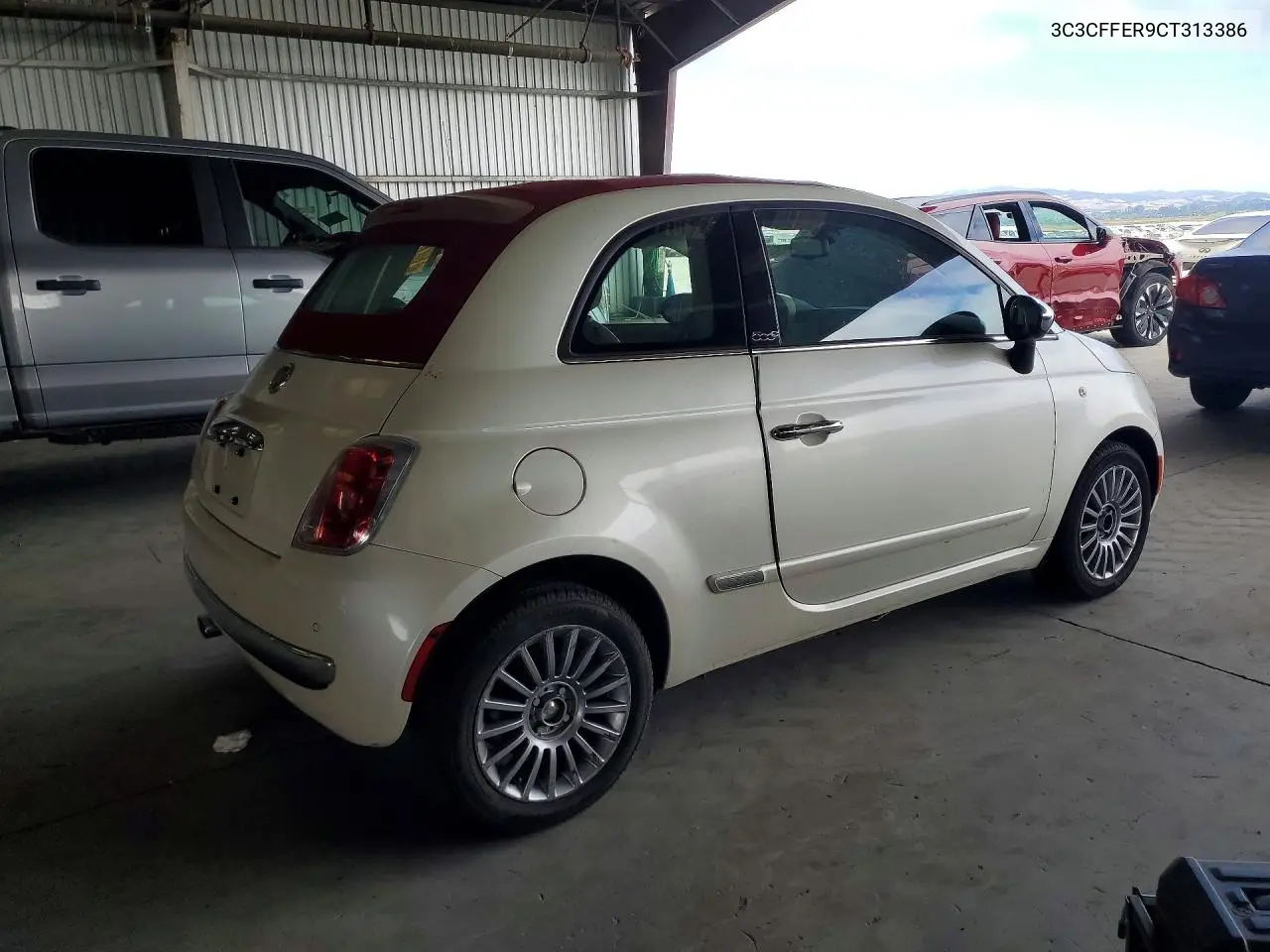 2012 Fiat 500 VIN: 3C3CFFER9CT313386 Lot: 57195566
