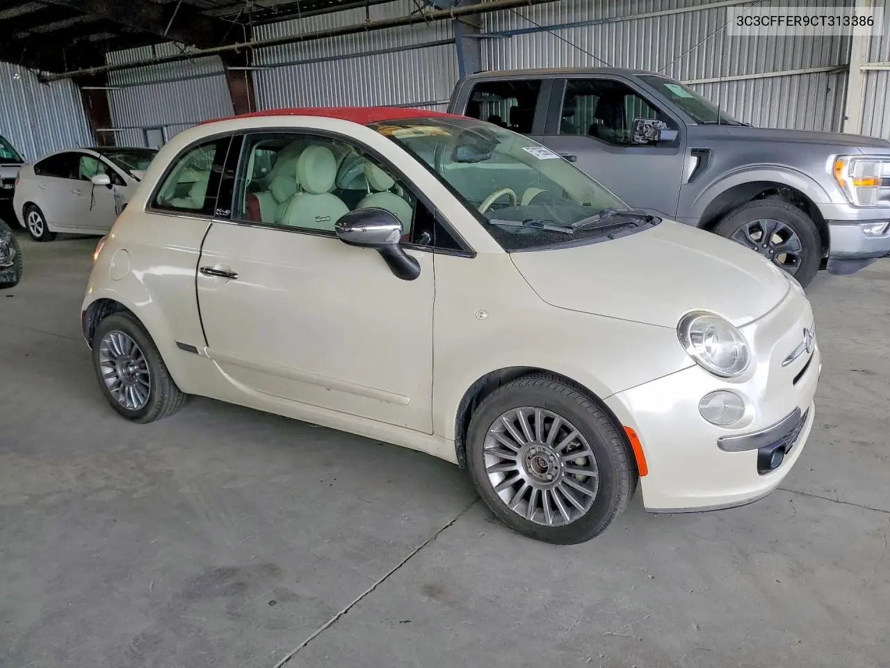 2012 Fiat 500 VIN: 3C3CFFER9CT313386 Lot: 57195566