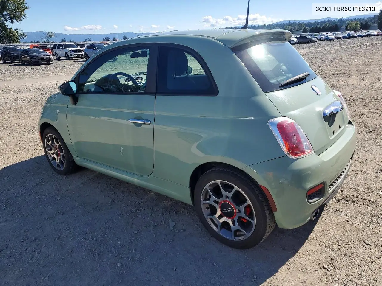 2012 Fiat 500 Sport VIN: 3C3CFFBR6CT183913 Lot: 57212906