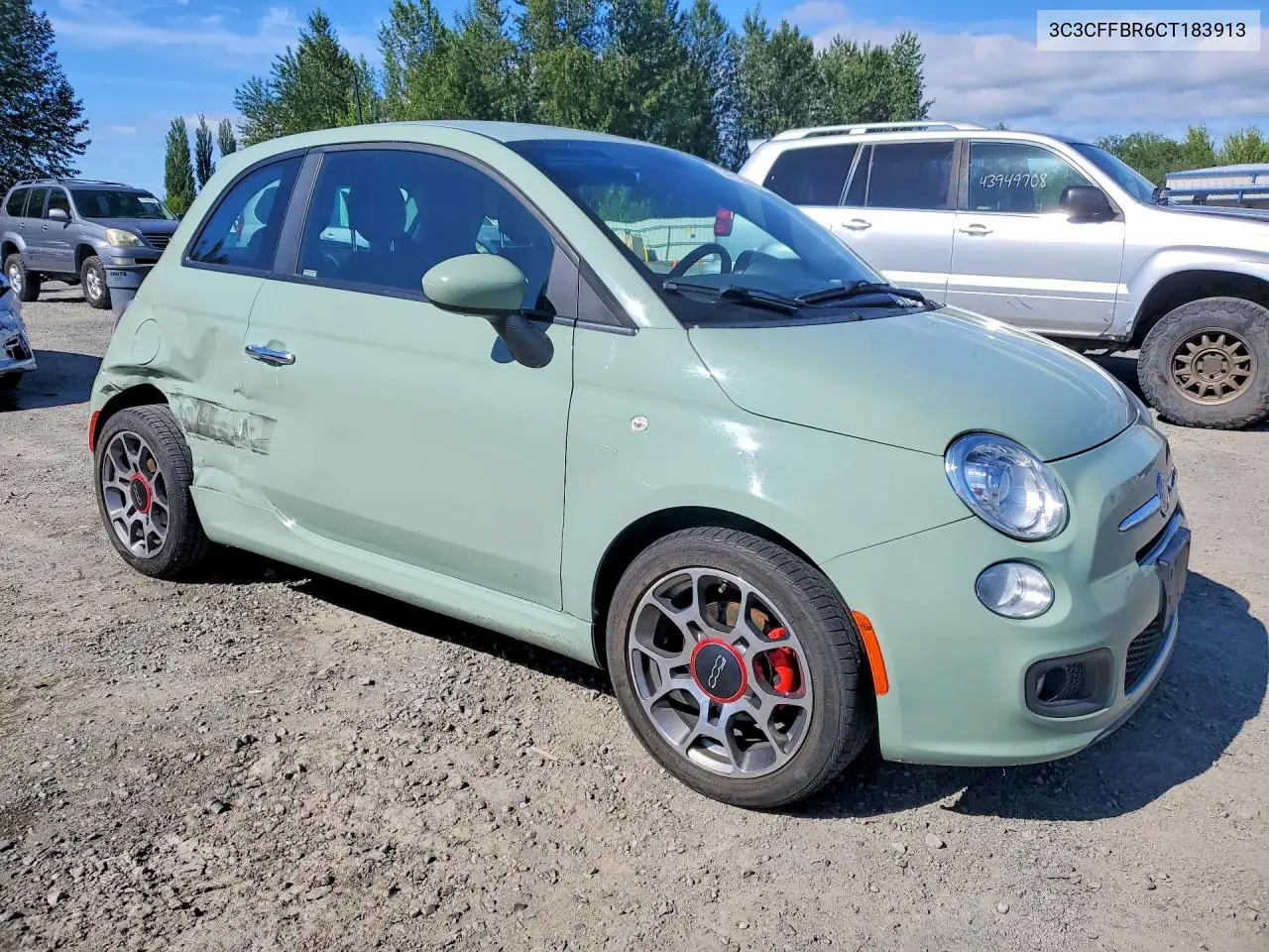 2012 Fiat 500 Sport VIN: 3C3CFFBR6CT183913 Lot: 57212906