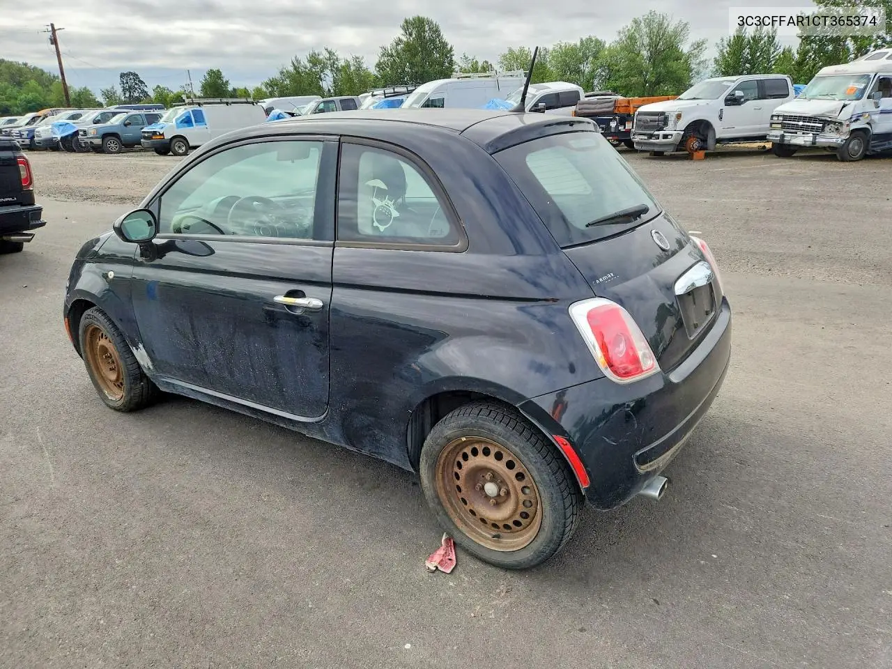 2012 Fiat 500 Pop VIN: 3C3CFFAR1CT365374 Lot: 57437626