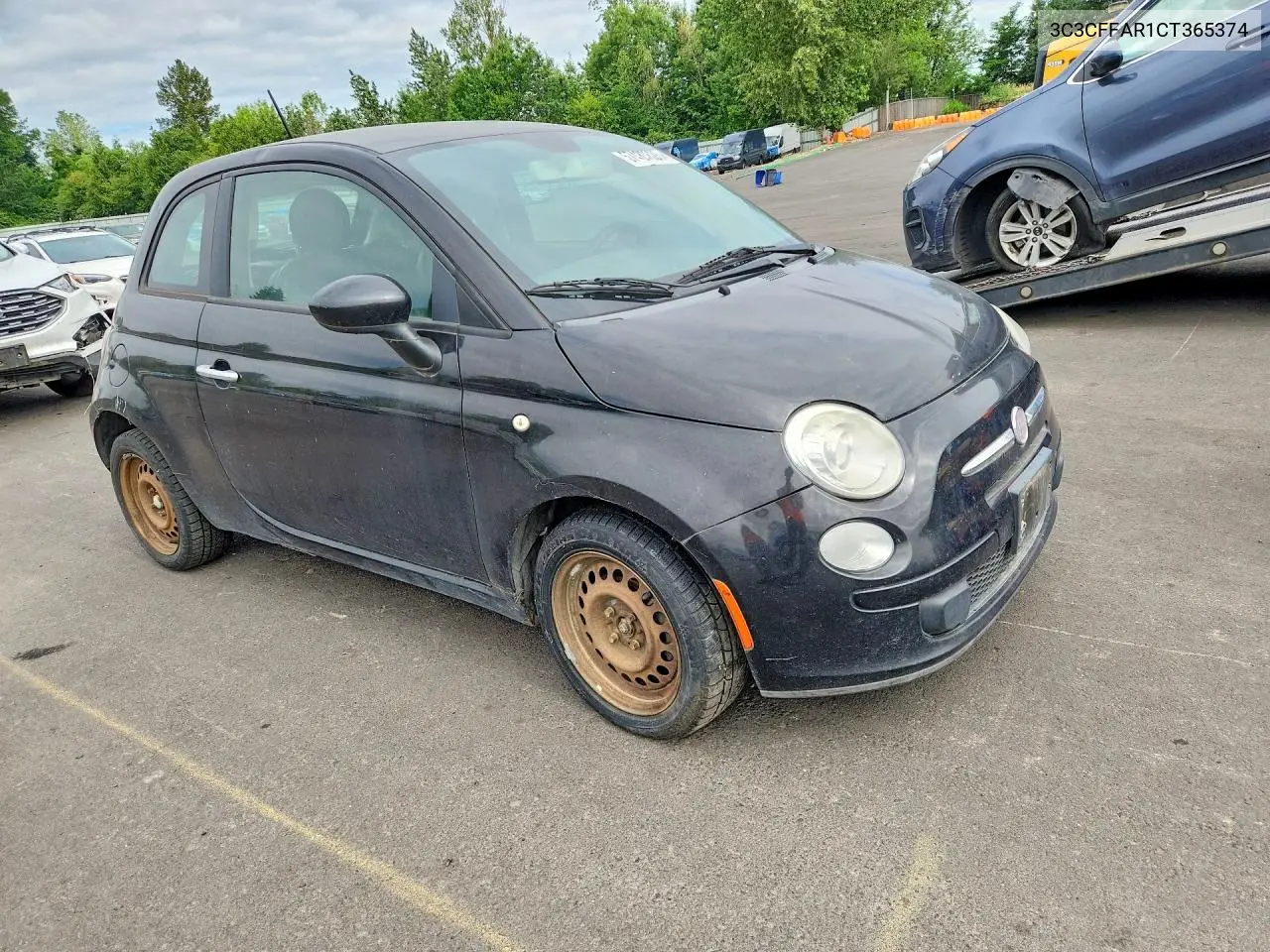 2012 Fiat 500 Pop VIN: 3C3CFFAR1CT365374 Lot: 57437626