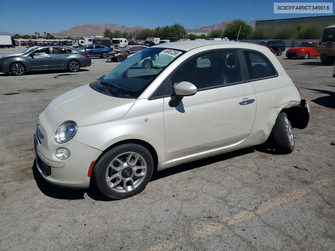 2012 Fiat 500 Pop VIN: 3C3CFFAR9CT349018 Lot: 58467256