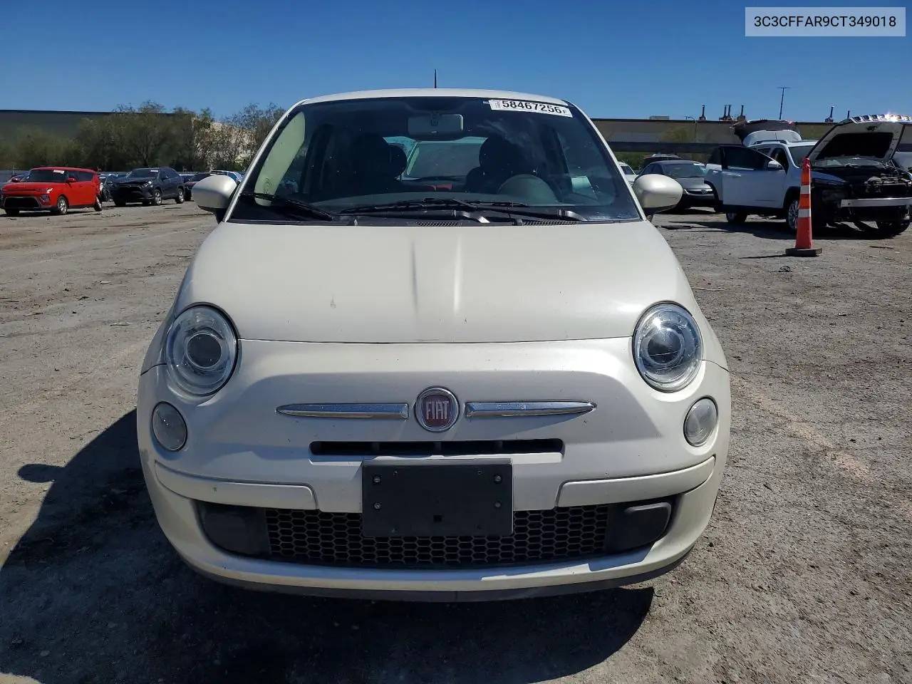 2012 Fiat 500 Pop VIN: 3C3CFFAR9CT349018 Lot: 58467256