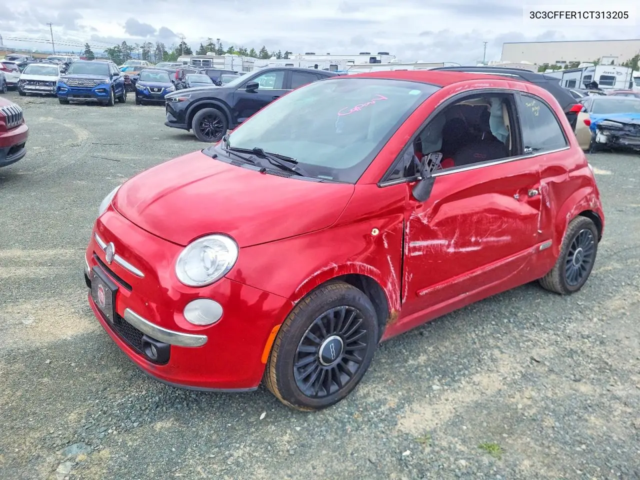 2012 Fiat 500 Lounge VIN: 3C3CFFER1CT313205 Lot: 59582106