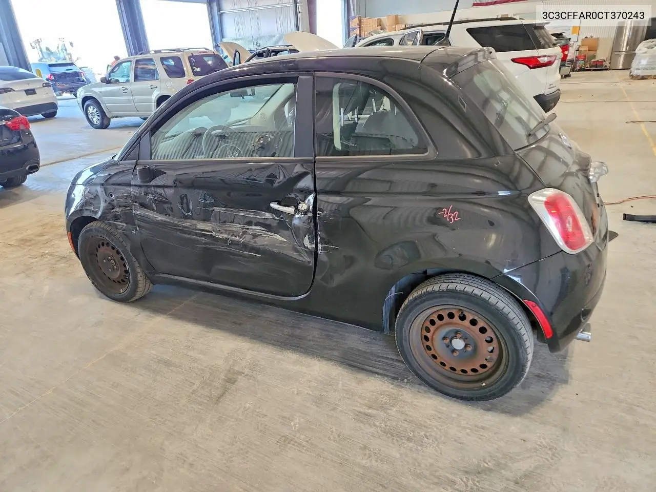 2012 Fiat 500 Pop VIN: 3C3CFFAR0CT370243 Lot: 60045326