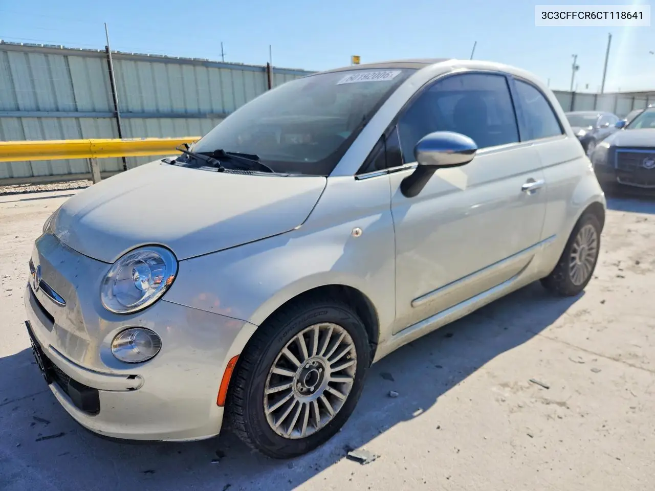 2012 Fiat 500 Lounge VIN: 3C3CFFCR6CT118641 Lot: 60192006