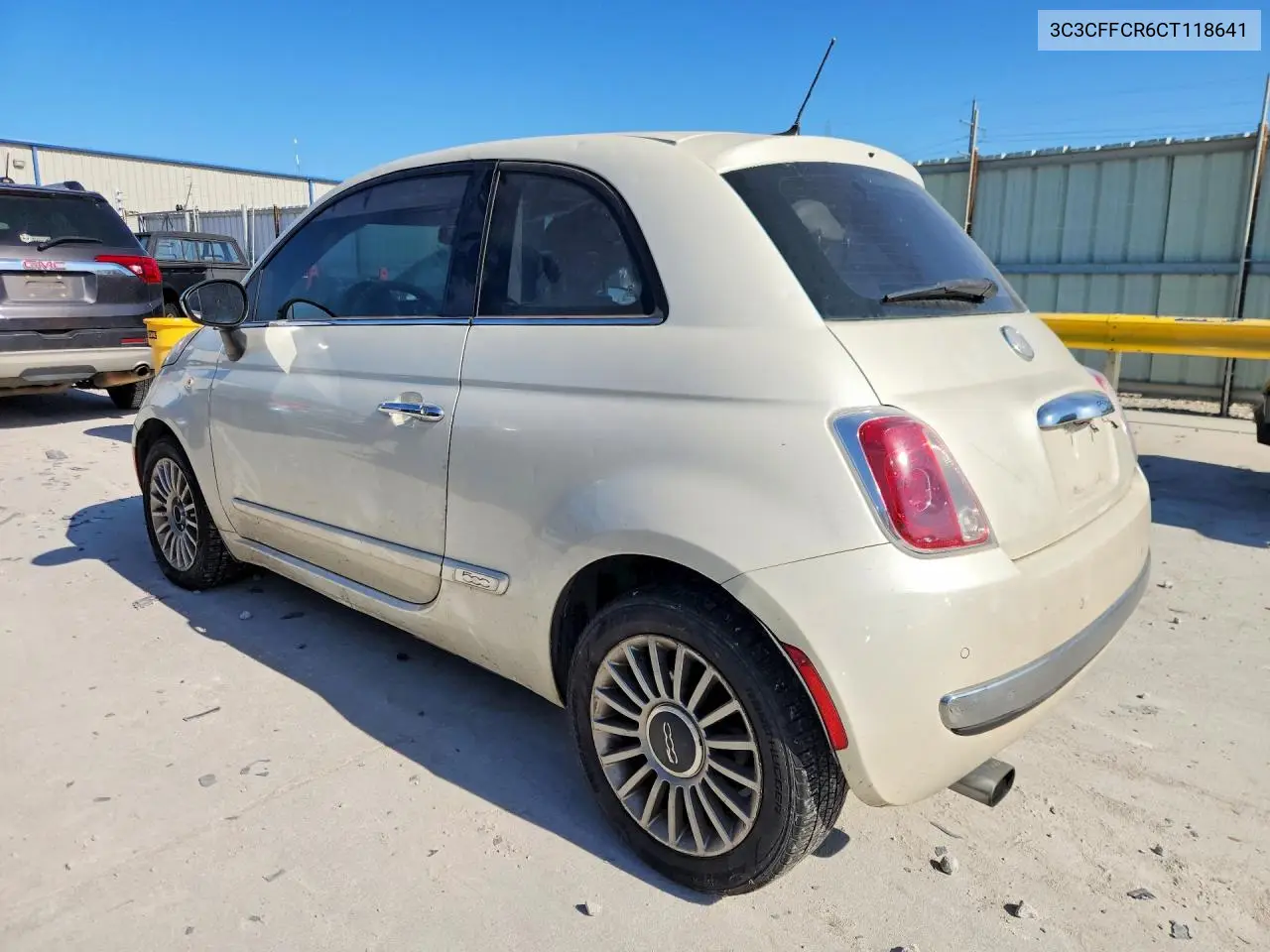2012 Fiat 500 Lounge VIN: 3C3CFFCR6CT118641 Lot: 60192006