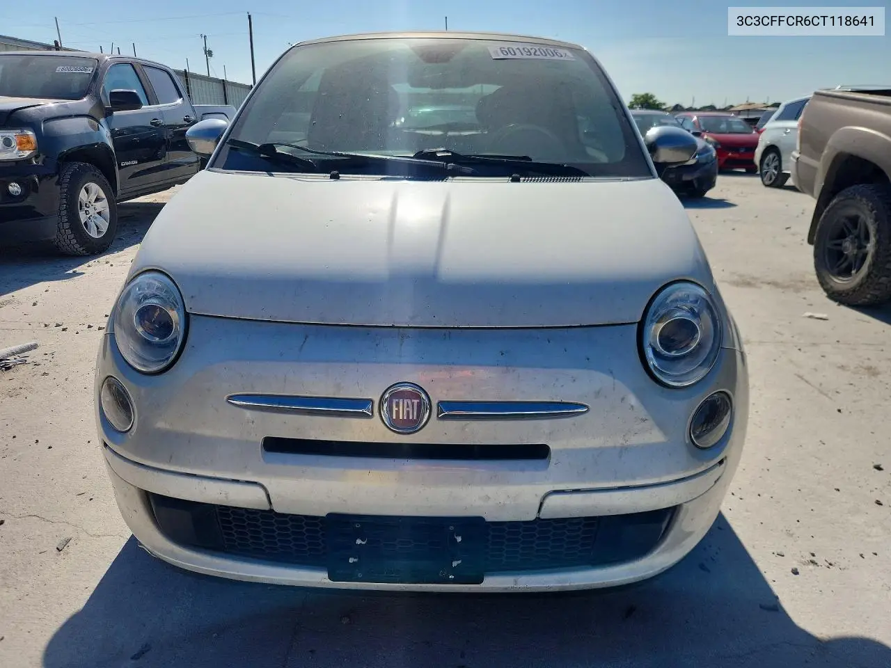 2012 Fiat 500 Lounge VIN: 3C3CFFCR6CT118641 Lot: 60192006