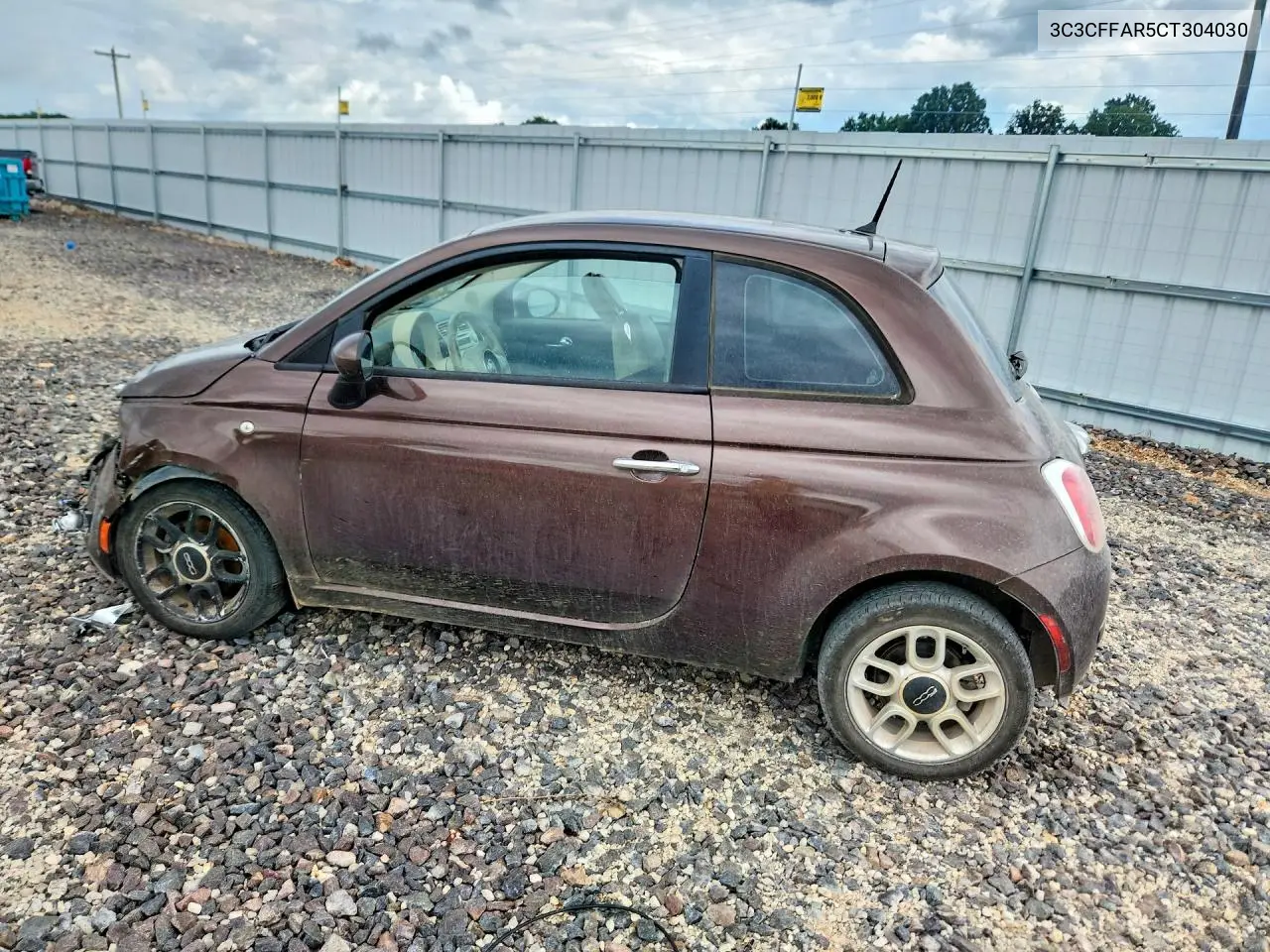 2012 Fiat 500 Pop VIN: 3C3CFFAR5CT304030 Lot: 60655366