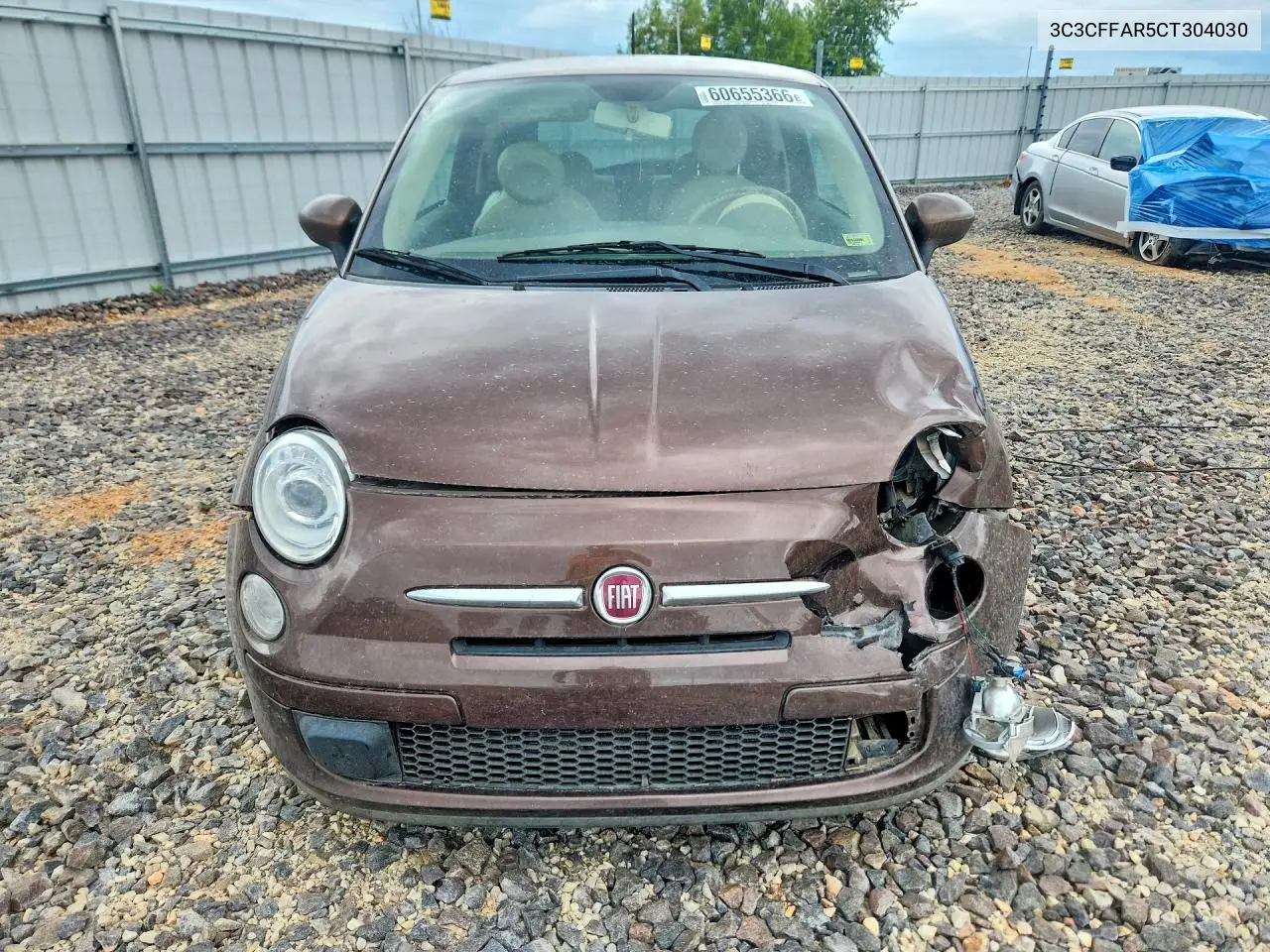 2012 Fiat 500 Pop VIN: 3C3CFFAR5CT304030 Lot: 60655366