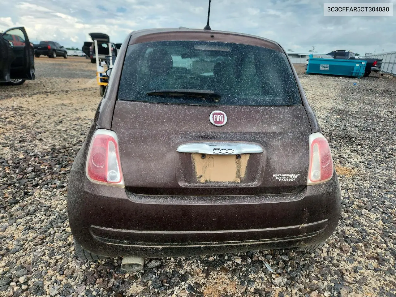 2012 Fiat 500 Pop VIN: 3C3CFFAR5CT304030 Lot: 60655366