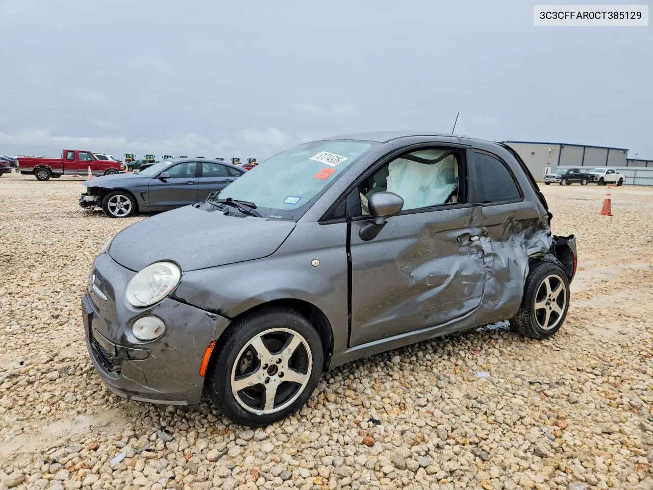 2012 Fiat 500 VIN: 3C3CFFAR0CT385129 Lot: 61214936